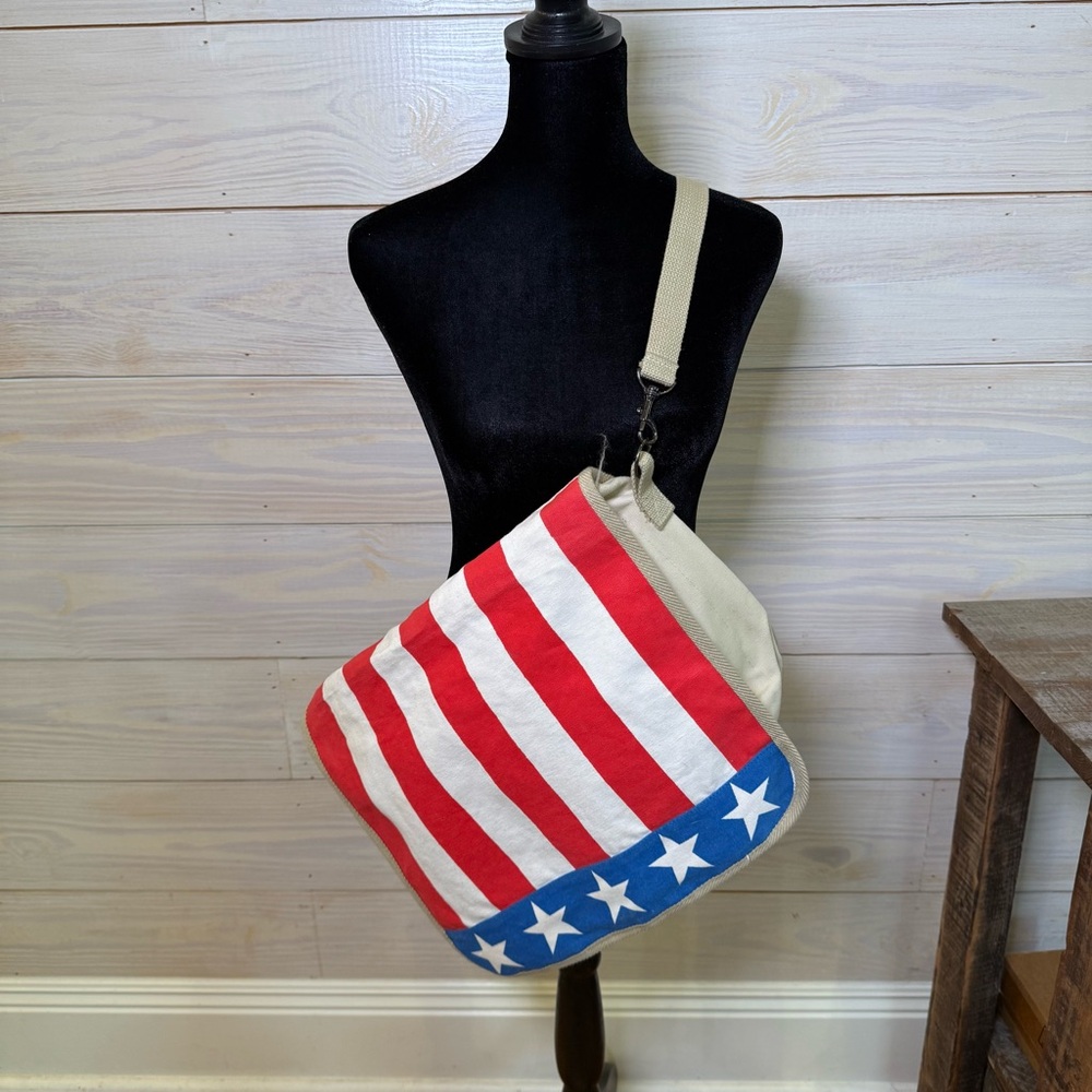 American Flag Crossbody Messenger Bag Stars & Stripes Patriotic 4th July Vaca